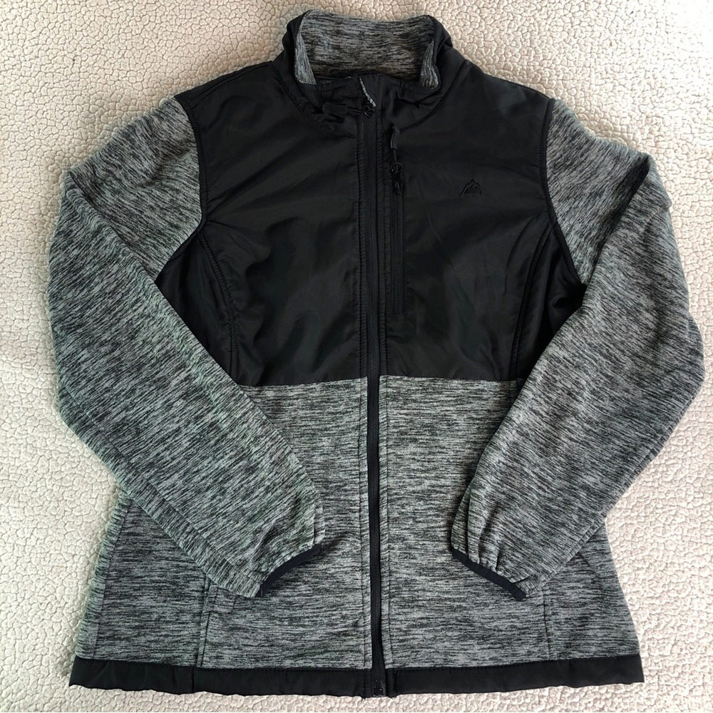 Snozu Platinum Collection Women’s Fleece Lined Black/Gray Large Full Zip Jacket
